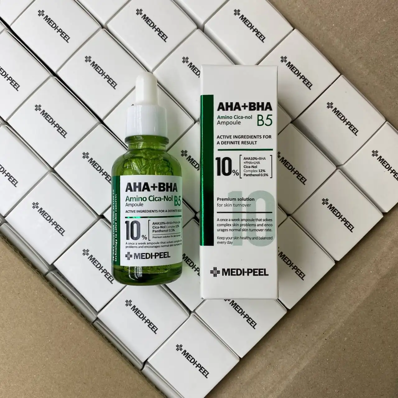 Отшелушивающая ампула Medi-Peel AHA BHA Amino Cica-Nol B5 Ampoule