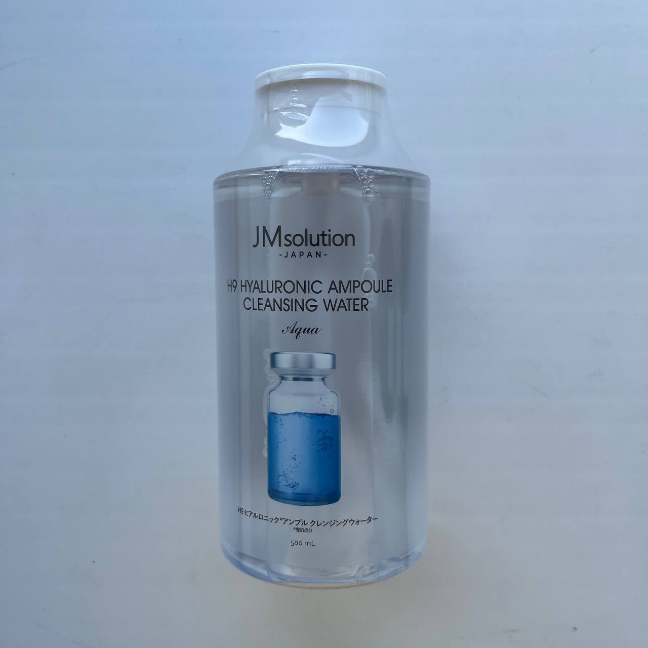 Очищающая вода для снятия макияжа с гиалуроновой кислотой JMsolution H9 Hyaluronic Ampoule Cleansing Water Aqua