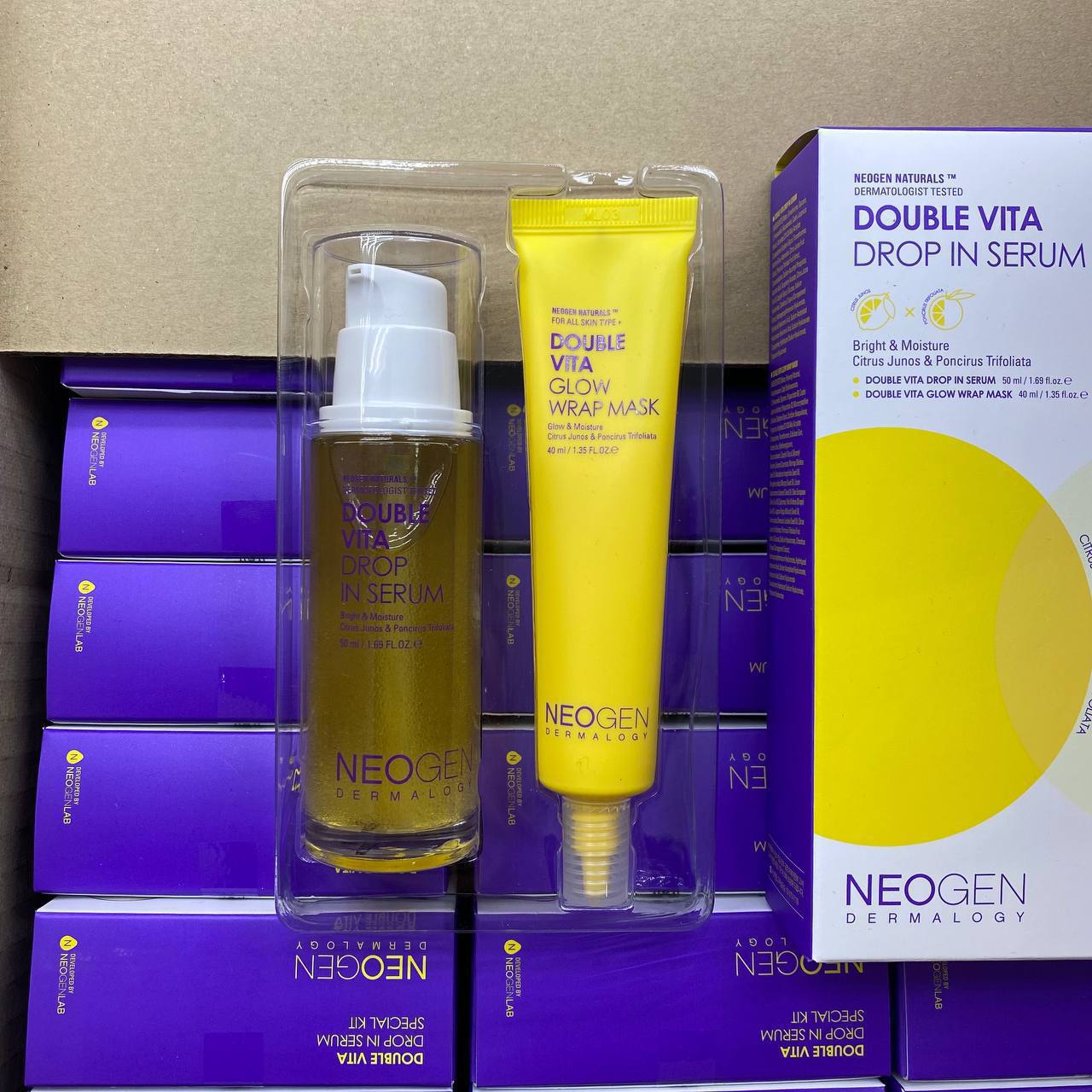 Набор для осветления кожи Neogen Double Vita Drop in Serum Skin Bright Kit