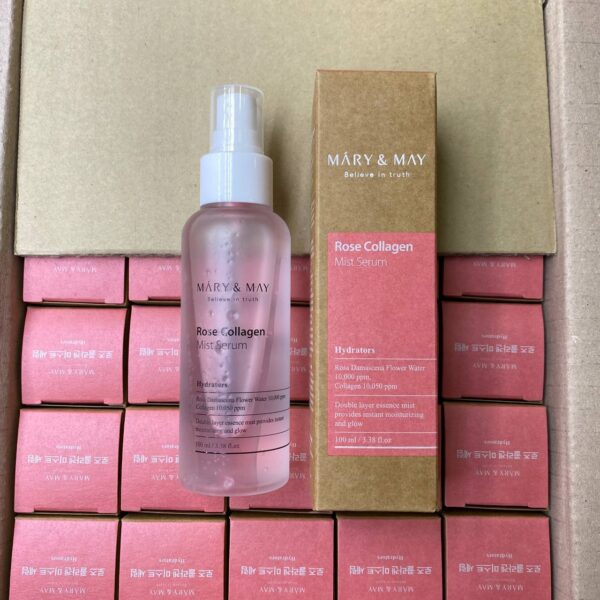 Мист-сыворотка с экстрактом розы и коллагеном MARY & MAY Rose Collagen Mist Serum