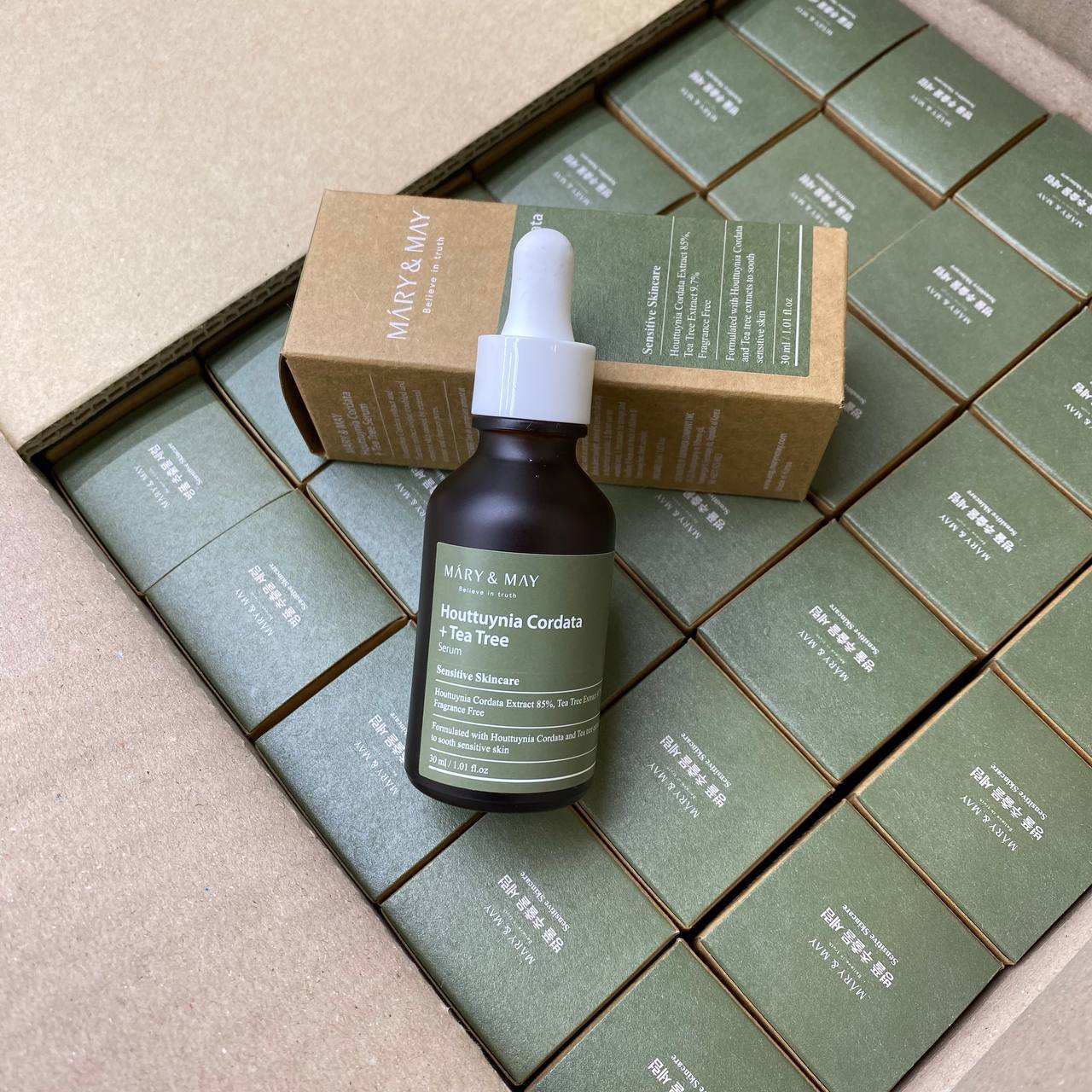 Успокаивающая ампула Mary&May Houttuynia Cordata + Tea Tree Serum